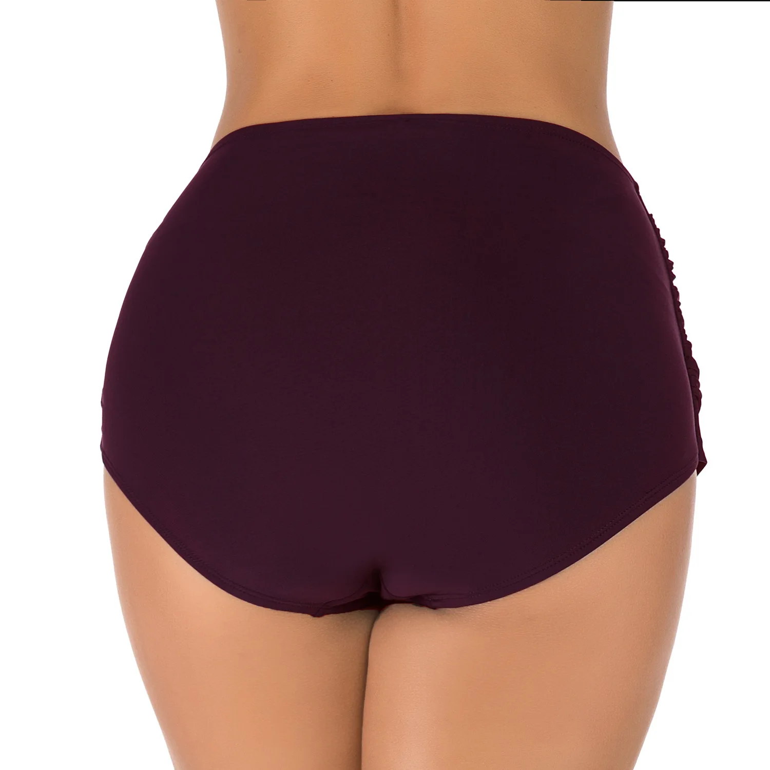 จุดกางเกงว่ายน้ําเอวสูงผู้หญิงกางเกงยกสะโพกเซ็กซี่จีบกางเกงว่ายน้ํายุโรปและอเมริกากางเกงผู้หญิง