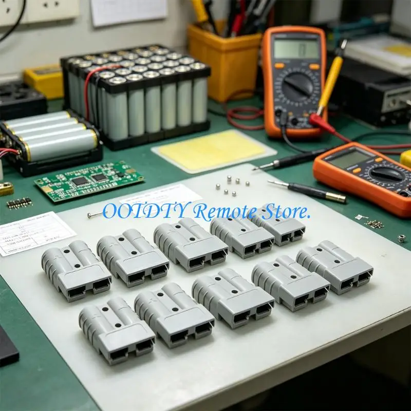  Two Pin Power Coupler Connectors 50A 10 Pack for Storage Equipment Wiring