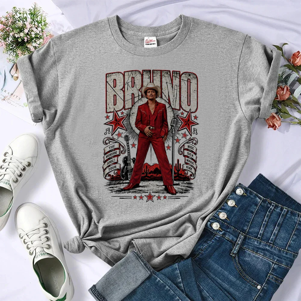 Bruno Mars t-shirt women 2000s streetwear jojifuku anime tshirt cutecore graphic 2000s manga