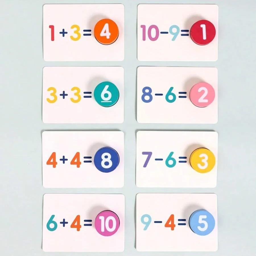 Number Recognition, Counting & Early Arithmetic Games for Toddlers  Addition and Subtraction Cards Math Learning Toys for Kids