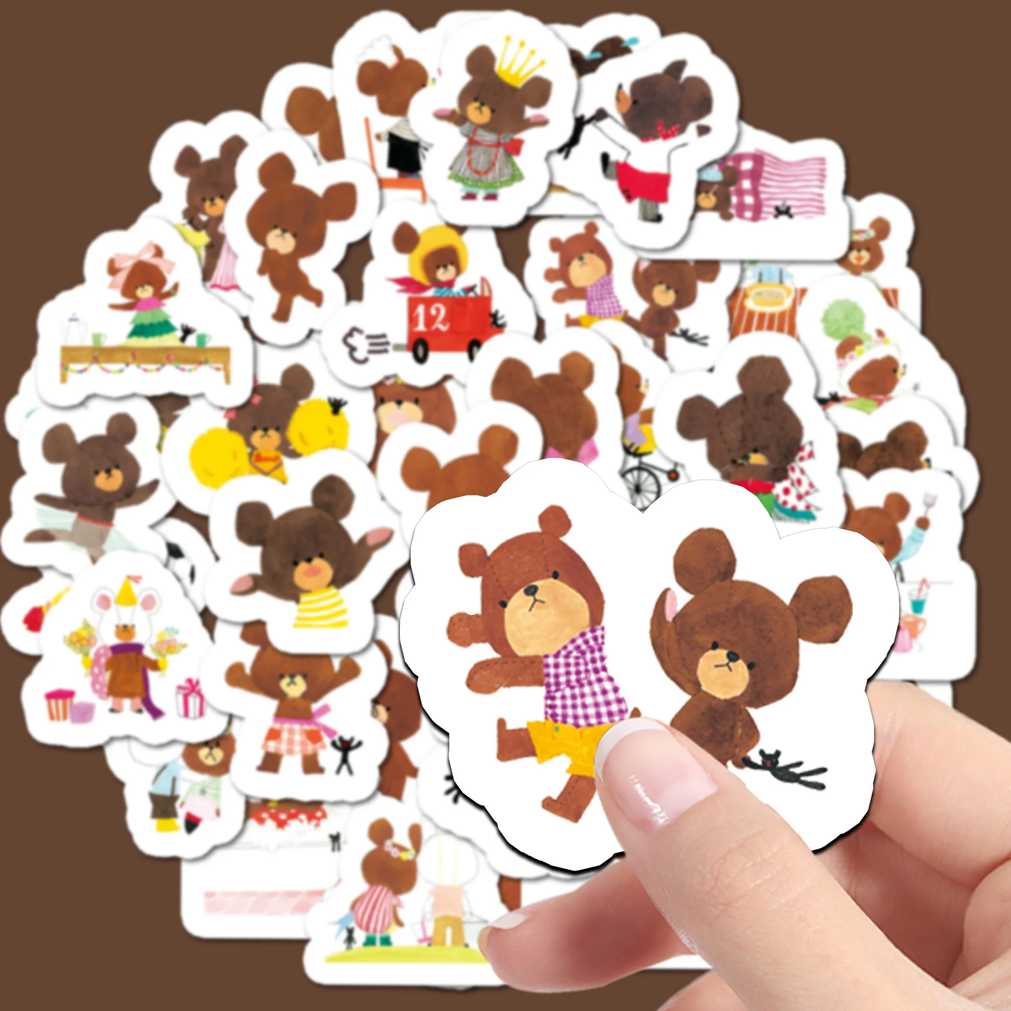 40 stücke Nette Bär Tier Graffiti Aufkleber Kawaii Cartoon Aufkleber Kinder Spielzeug Laptop DIY Sammelalbum Koffer Telefon Auto Aufkleber