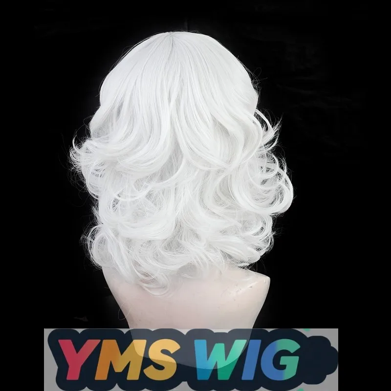 【YMS WIG】วิกคอสเพลย์ Helltaker Hell's Pickup King Modius สีขาว แบบลอน ไม่มีอุปกรณ์เสริม เช่น แตร