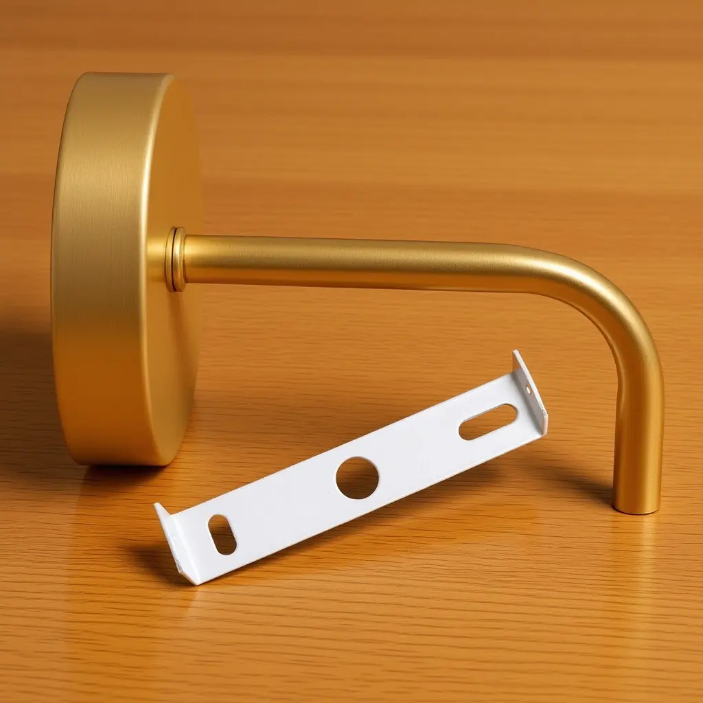 

1Set Wall Light Pole Wrought Iron Lamp Support Stand Metal Pole for Bedroom Lamp Holder Wall Light Accessories