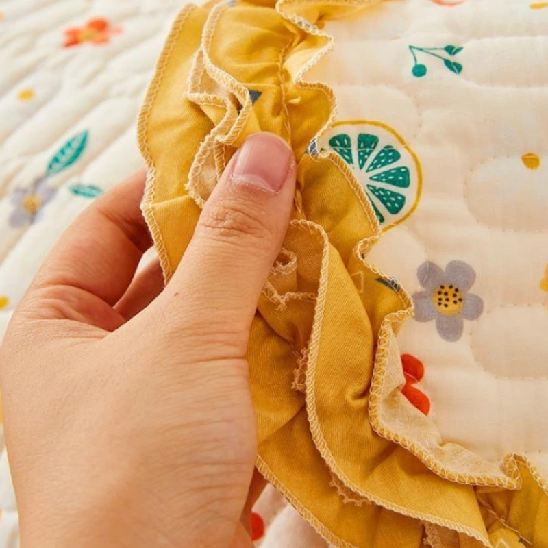 Korean Style Floral Sofa Cushion Sofa Cover Slip Resistant Slipcover Seat Sofa Towel Dust Cover Towel Couches for Living Room
