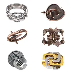 Decompression Toys Brain Tester Key Lock Chinese Puzzle Intelligence Puzzles IQ Test Kids Metal Key Puzzle IQ Puzzle Game
