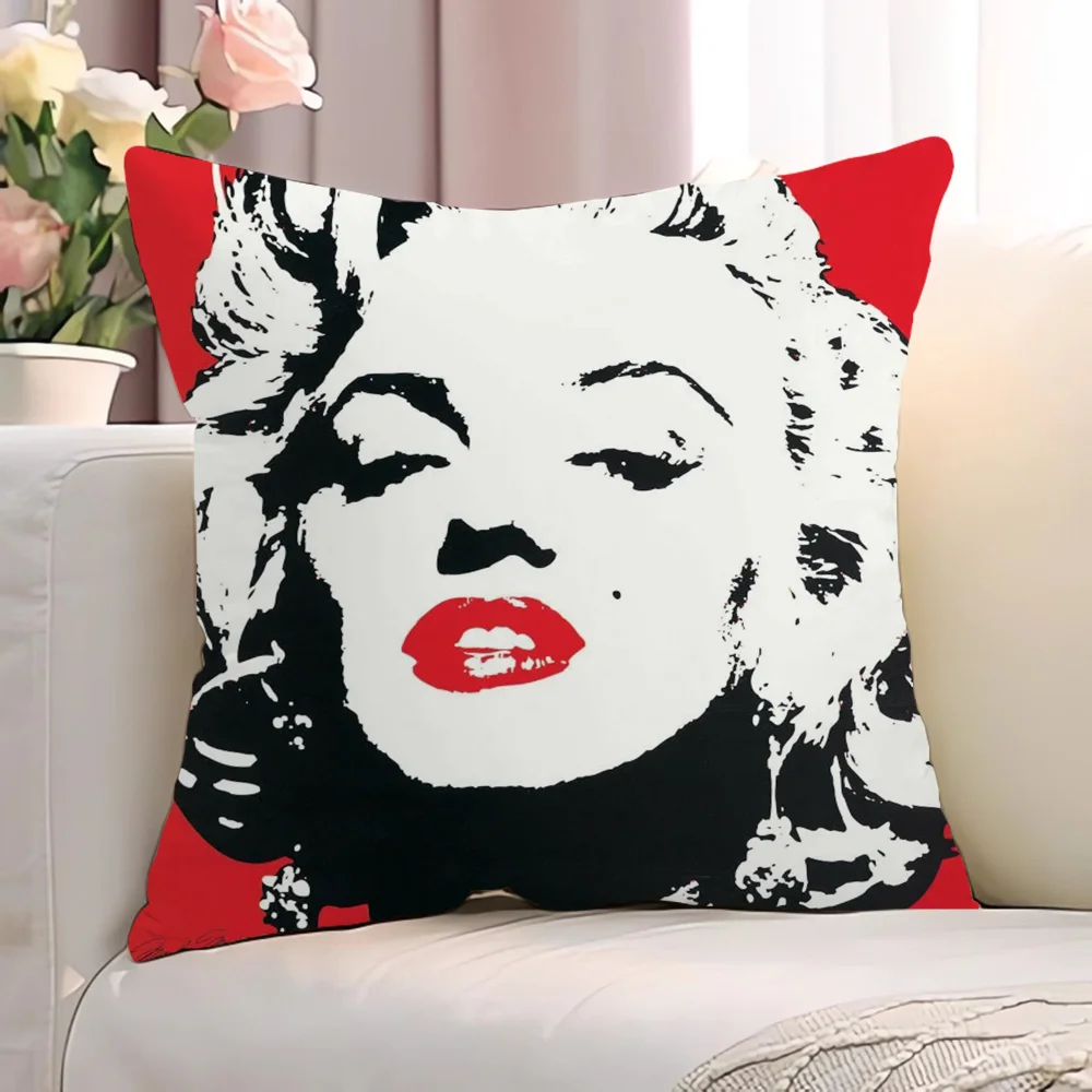 Pillow Cover M-Marilyn Monroe Home and Decoration Cushion Covers Decorative Pillows for Sofa Personalized Gifts 45x45 Cushions