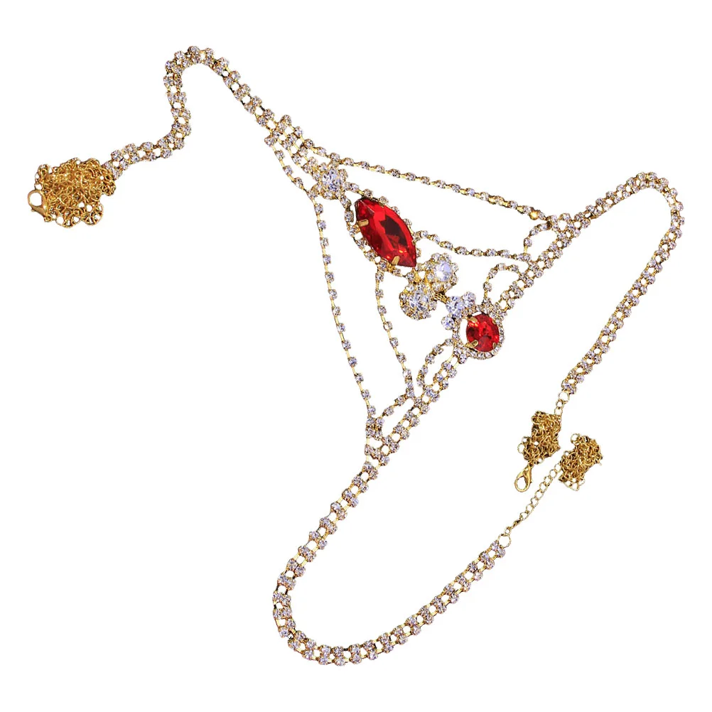 

Rhinestone Thong Clothing Jewelry Bikinis Nightclub Crystal Body Chain Underwear