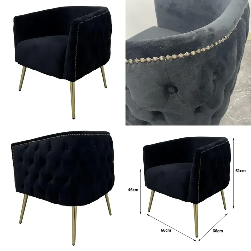 Single Sofa Chair for Office Reception Meeting Guest Restaurant Leisure Household Dining Back Armrest Chair