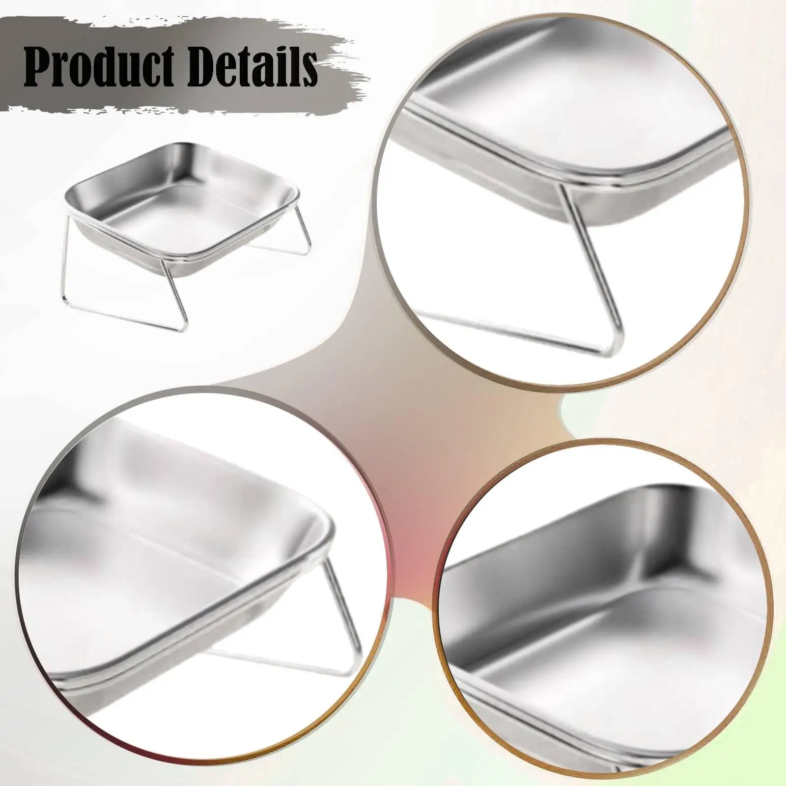 

Elevated Cat Bowl Raised Cat Food Bowl with Stable Stand Snack Container Portable Tilted Pet Feeder for Little Dogs Kitten