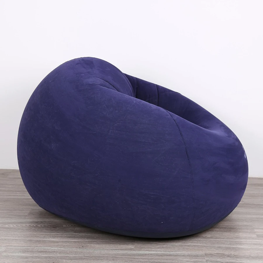 1pc Inflatable Spherical Sofa PVC Flocking Surface Single Person Lounger Chair Living Room Bedroom Lazy Sofa