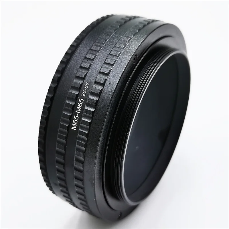 【Venta caliente】para lente de cámara Compatible 25-55 M65 a M65 montaje Macro tubo de extensión adaptador de anillo helicoidal de enfoque 25Mm-55Mm