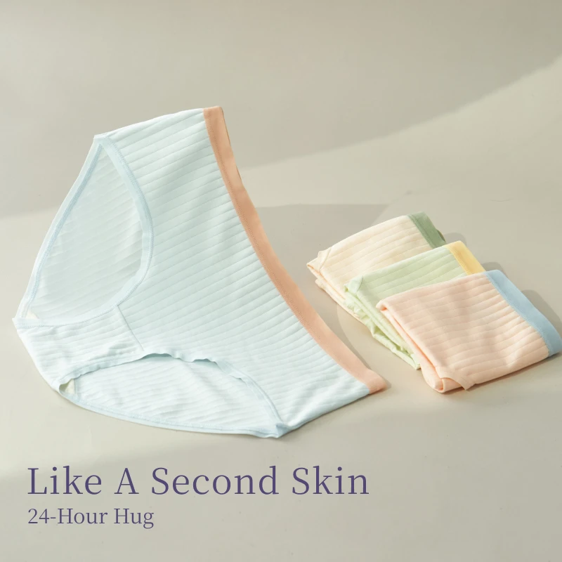 SUJIIN 3 قطعة/الوحدة المرأة ملابس داخلية قطنية سلس منتصف الخصر سراويل للنساء غير مرئية تنفس مريحة ملخصات سيدة XN001