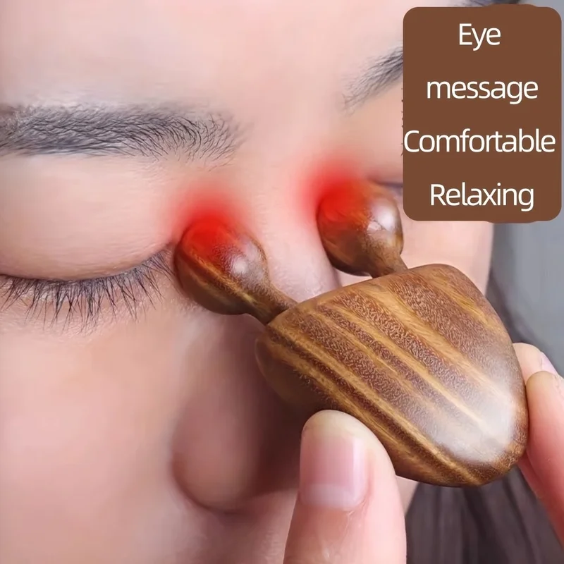 2A wooden nose massager ，Suitable for facial relaxation massage，Eye massage stick，Random Color