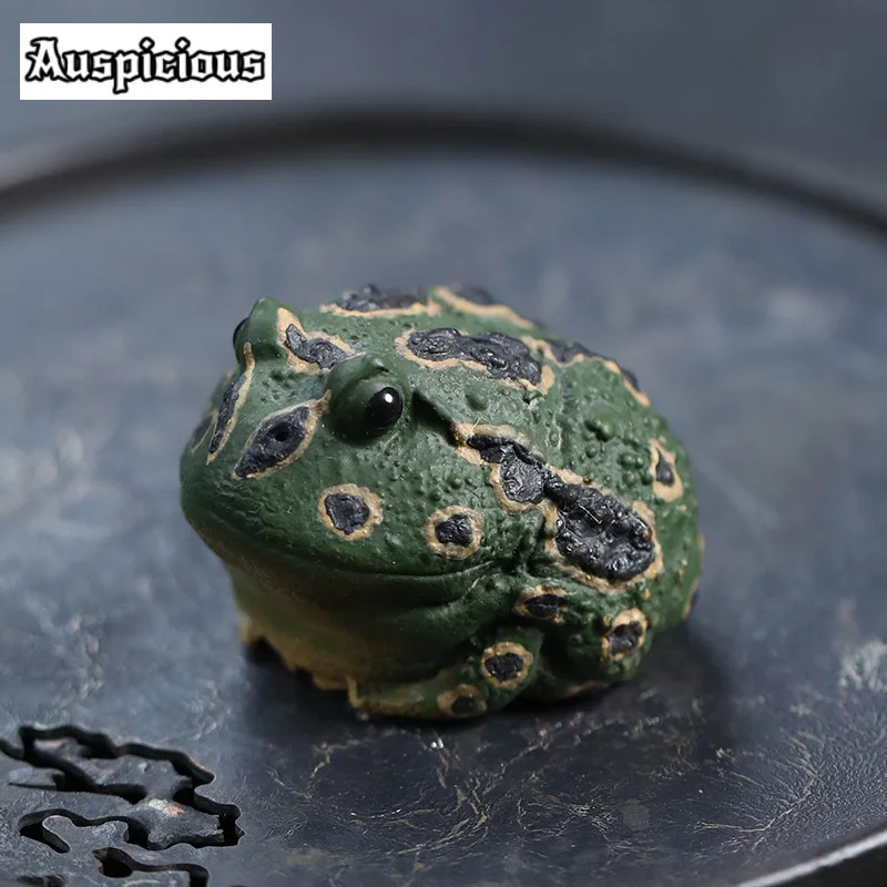 Creative Golden Toad Yixing Zisha Tea Pet Aesthetic Frog Tea Play Figurine Tea Ceremony Tea Statue Chinese Tea Items Decoration