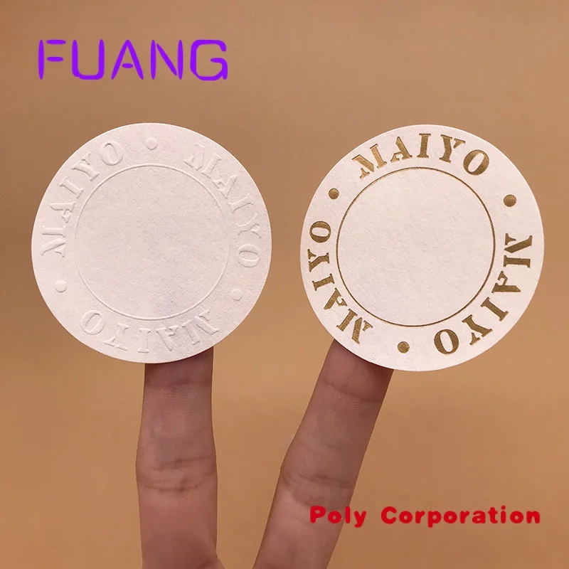 Custom Papier Emboss Stickers Met Logo Vouw Folie Sticker