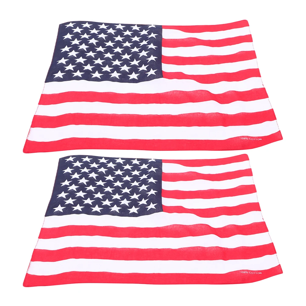 Morbido foulard multifunzionale Bandana bandiera americana stampa fascia per capelli sciarpa patriottica riutilizzabile per esterni fazzoletti tascabili 4 luglio
