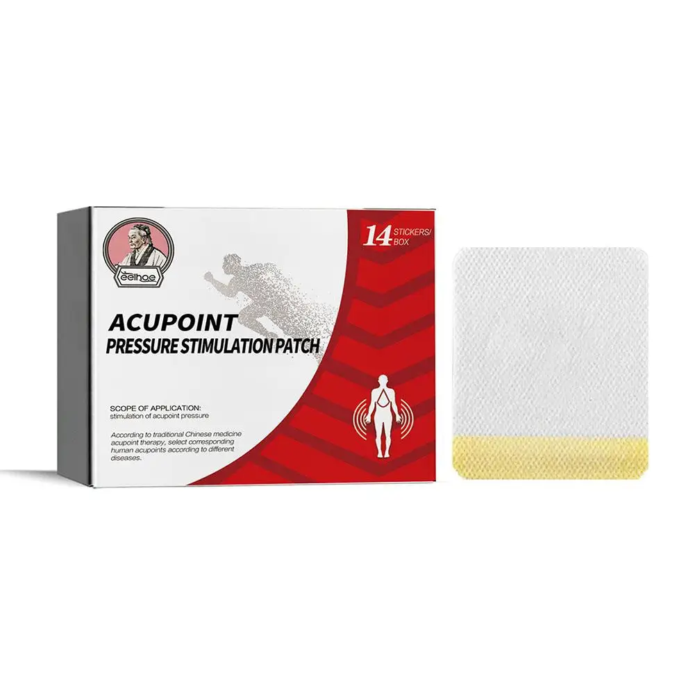 14Pcs Acupoint Pressure Stimulation Patch Diabetic Paste Acupoint Pressure Patch Paste Leg Soothing Patches Massage Treat