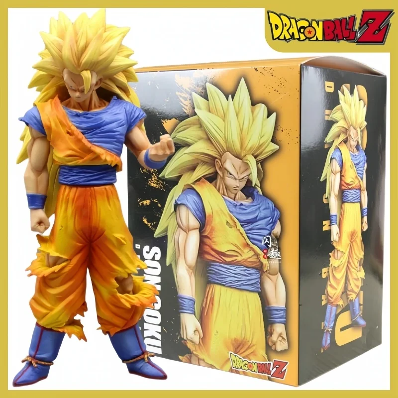 

Dragon Ball Z Goku Anime Figure Ssj3 Dbz Super Saiyan 3 Action Figure Statue Figurine 32cm Pvc Model Dolls Toy Collectible Gifts