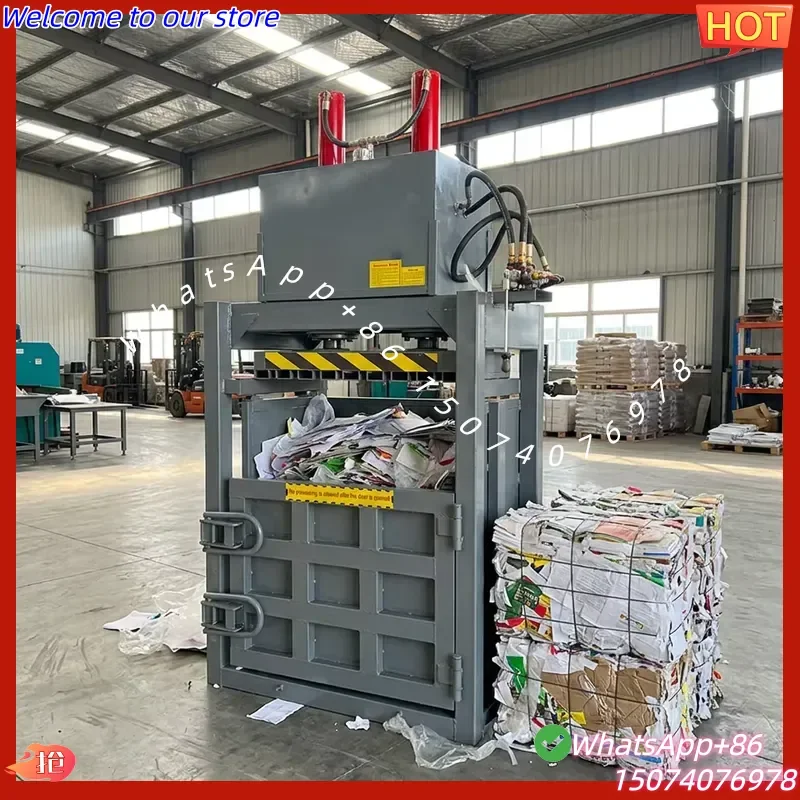 2026 Waste Paper Film Baling Press Machine /Vertical Hydraulic Carton Board Baler Manufacturer
