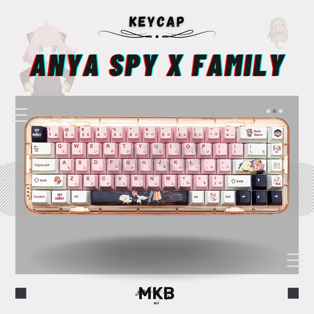 [READY STOCK] Anya Forger Spy X Family Anime PBT Cherry Profile Keycap Set for Mechanical Keyboard