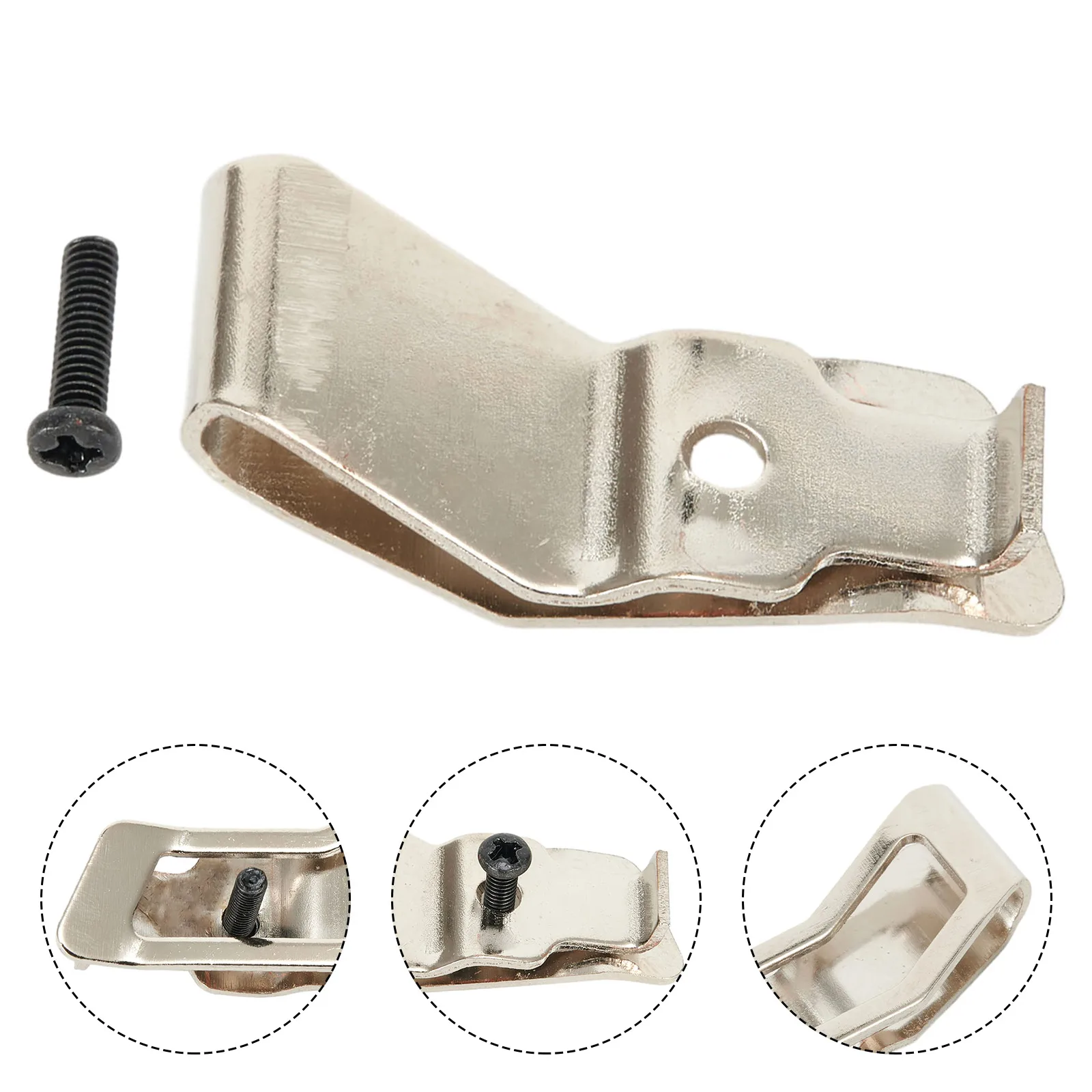 

Metal Belt Hook Clip with Screw Part 42700495 for Power Tool Handles Compatible with Drills Drivers and Wrenches