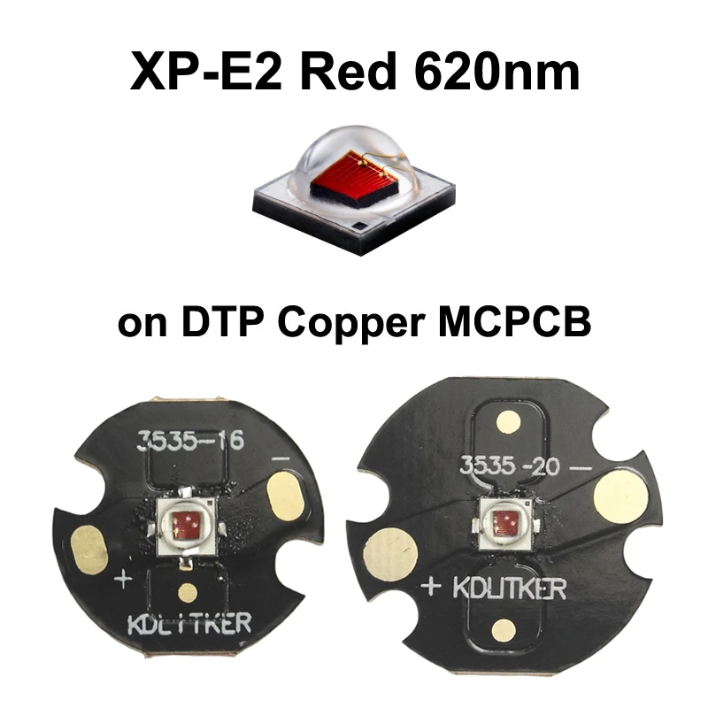 

XP-E2 3W Red 620nm SMD 3535 LED Emitter Flashlight DIY Bead Hunting Light High Power Torch