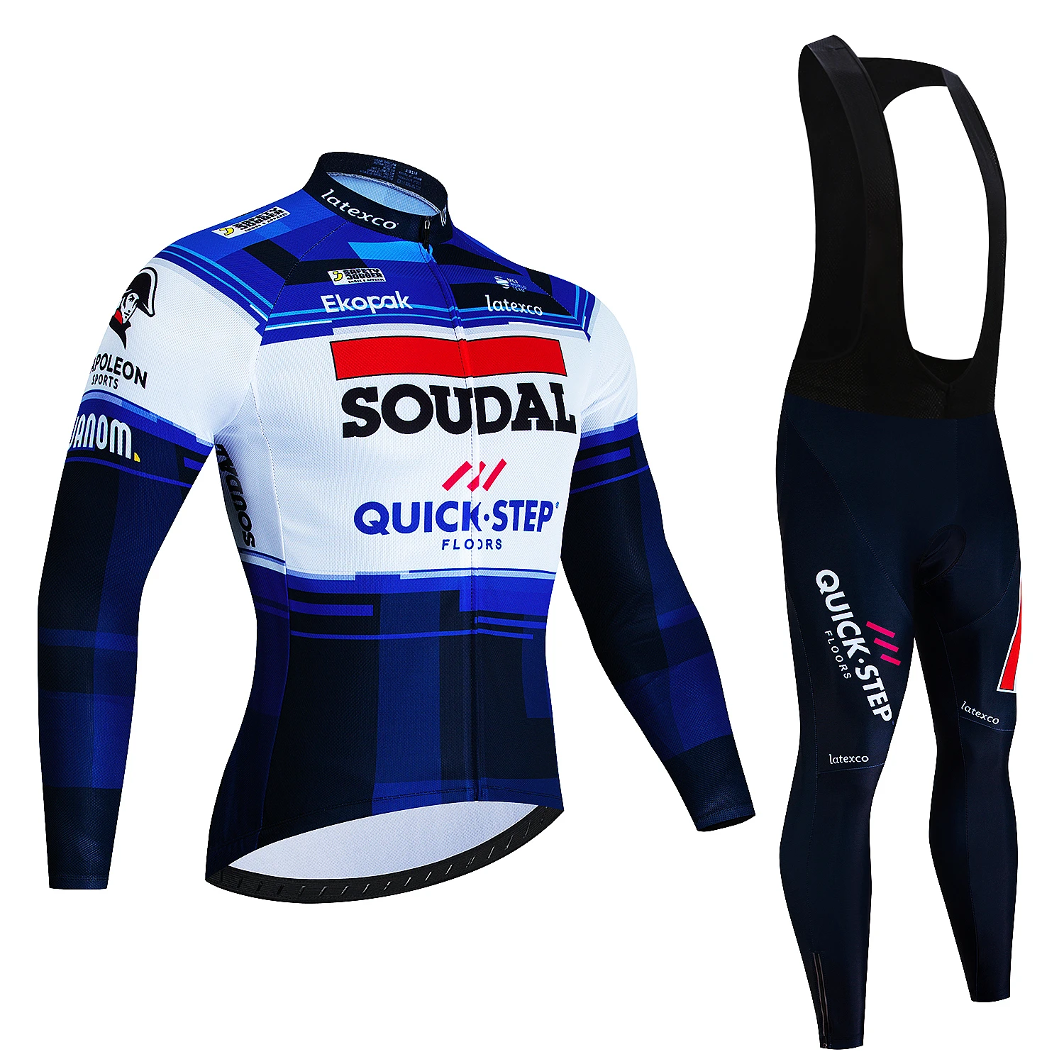 

2025 Cycling Jerseys Sets QUICK STEP Autumn Riding Long Sleeves Men Cycling Set Bicycle Clothing Spring Breathable Bike Clothes