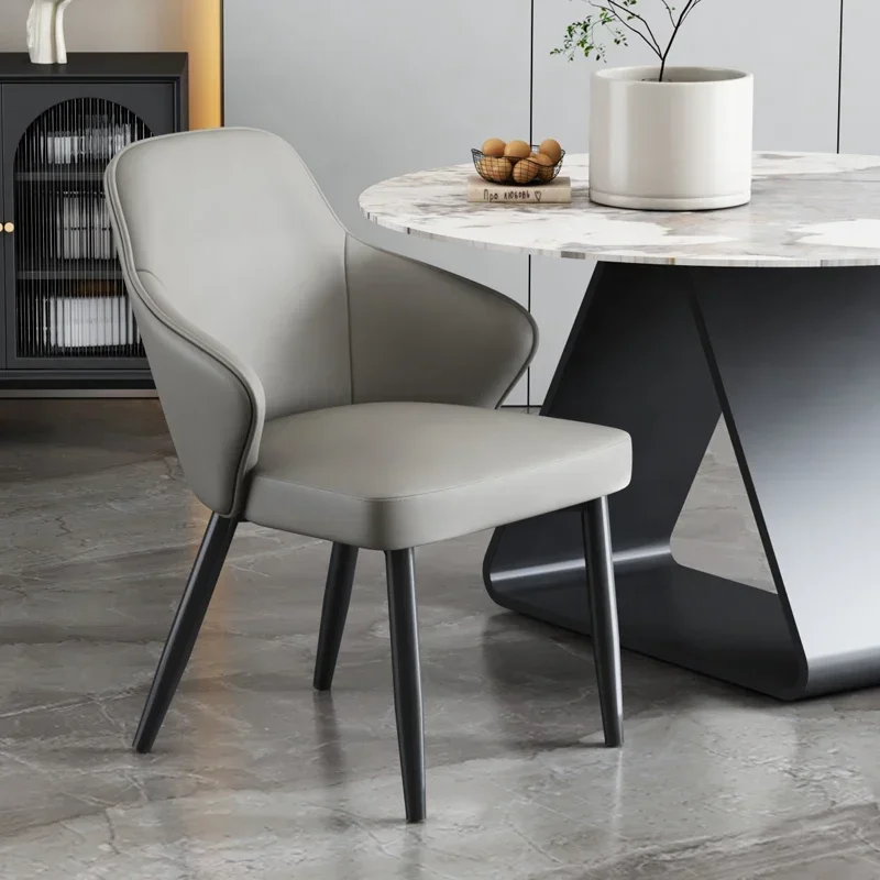 Luxury Chair Garden Bedroom Cafe Modern Accent Dining Chairs Furniture Outdoor Metal Design Krzeslo Antique Nordic DC-432 image 2
