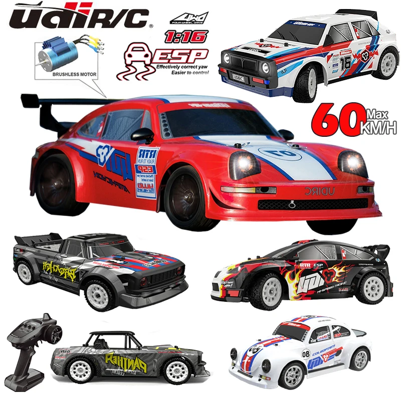 UDIRC 1/16 2.4G 60KM/H RC Brushless Car UD1601 UD1602 UD1603 UD1604 Pro High Speed Off Road 4WD Racing Car