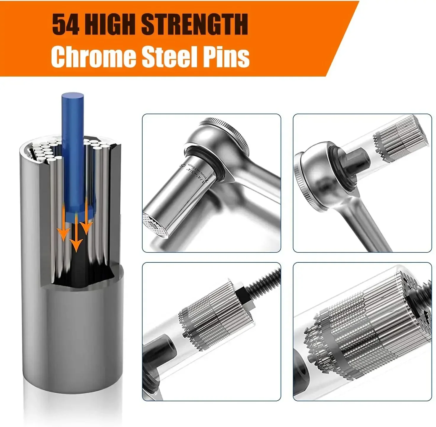 7-19mm Honeycomb Universal Socket Tool Super Socket Unscrew Any Bolt Adjustable Socket Drill for Wrenches/Ratchet Drives Tool