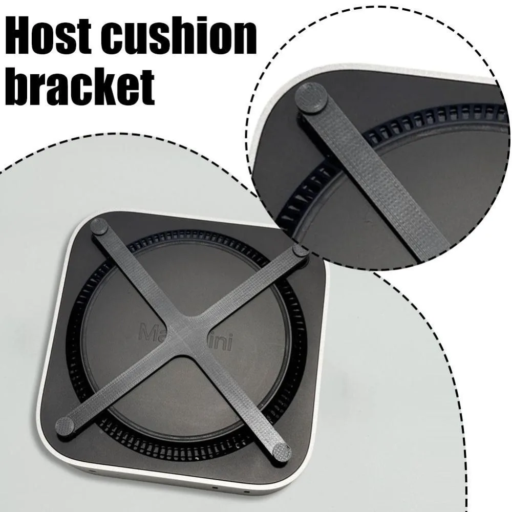 Heightening Host Cushion Bracket Heat Dissipation Anti-Scratch Power Button Base Push Switch Holder for Mac Mini M4/M4 Pro 2024