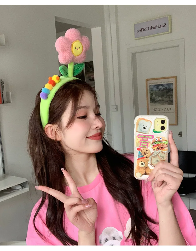 أفخم الدب الأذن هيرباند للفتيات ، حيوان جميل ، الفراولة ، الأرنب ، زخرفة رباط شعر ، الموضة الكورية ، اكسسوارات للشعر ، لطيف ، الوردي ، جديد