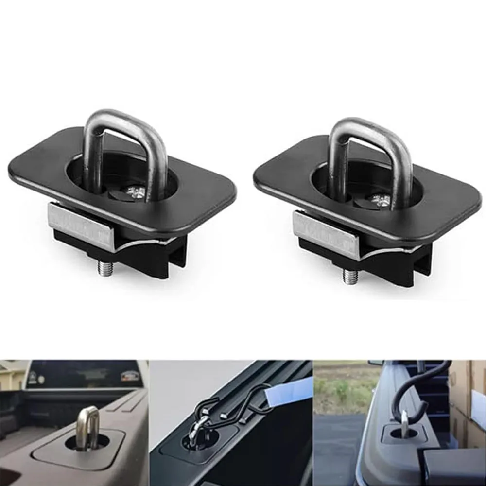 Pickup Tie Down Anchors Retractable Trunk Bed Top Side D Ring For Ford F150 2015+ F250 F350 Super Duty 2017+ For Raptor 17-19