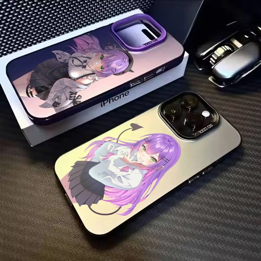 

Tokoyami towa Cute VTuber anime Girl Phone Case For iPhone 17,16,15,14,13,12,11,Mini,Pro,MAX Matte Shockproof Phone Case