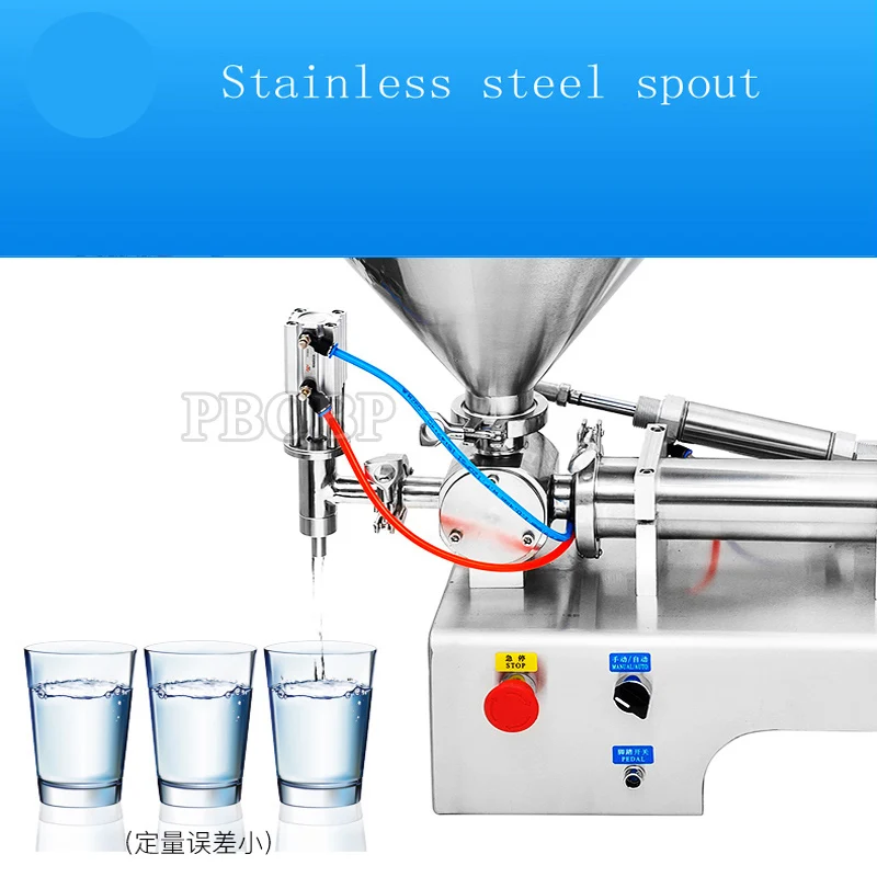 New Design Pneumatic Curry Sauce Cosmetic Cream Salsa Piston Honey Filler Peanut Butter Chocolate Tomato Paste Filling Machine