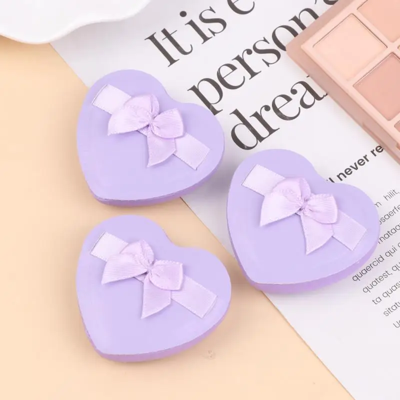 1 قطعة حلوى القطن الأرجواني وسادة هوائية مسحوق نفخة القلب القوس ماكياج مسحوق نفث التي يمكن استخدامها في مجموعات جافة ورطبة #2