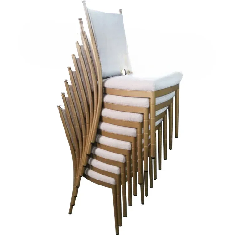 

for Shiny golden mirror beauty furniture upholstered white PU stainless steel hotel chair event wedding chairs and table