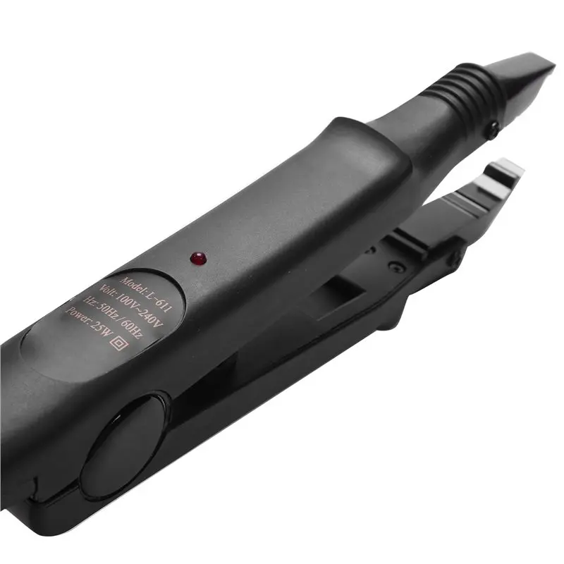 5X Hair Extension Iron Keratin Bonding Tools Fusion Heat Connector Temperature Fusion Heat Connector Black Us Plug