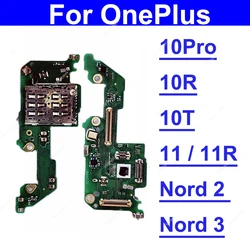 For Oneplus 1+ Nord 2 3 5G 10 Pro 11 10T 10R 11R Sim Card Tray Reader Slot Socket Board Connector Flex Cable Parts