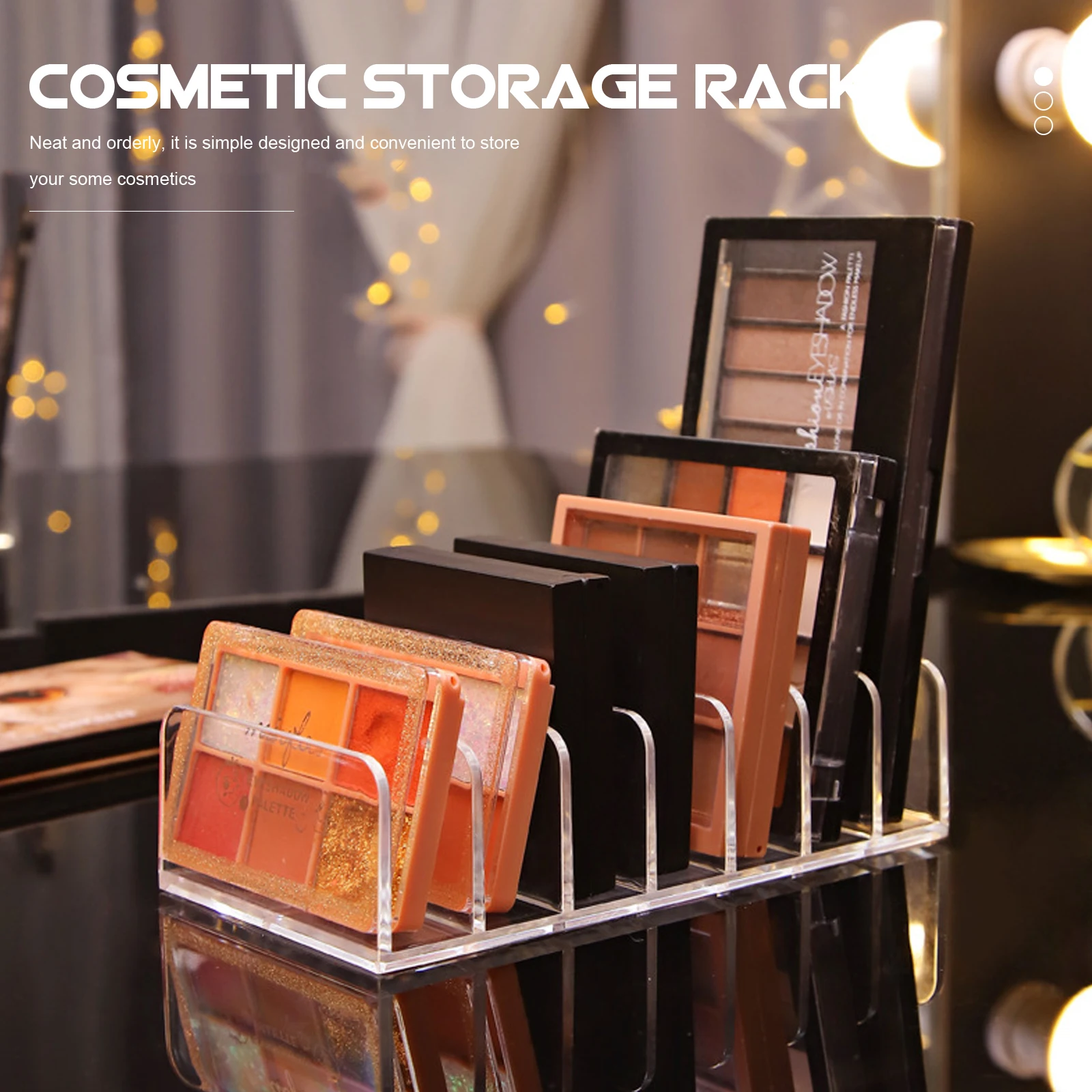 

2Pcs Cosmetics Storage Rack Eyeshadow Holder MultiGrid Durable Makeup ganizer Display St Clear Acrylic Household