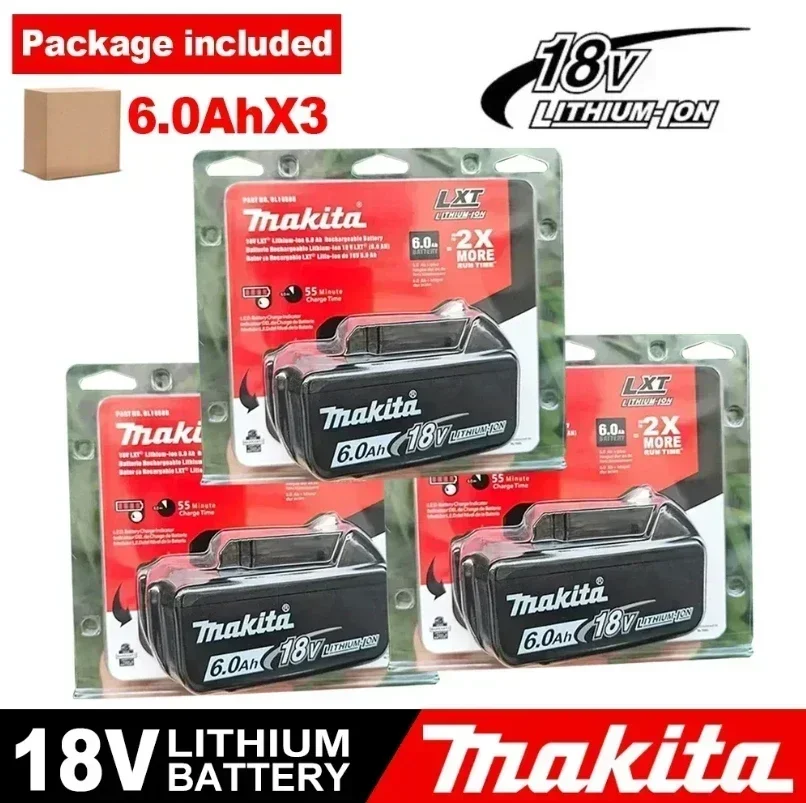Makita 18V accu pin origineel 6Ah 6000mAh BL1860 BL1850B BL1850 BL1840 BL1830B Makita oplaadbare lithium accu