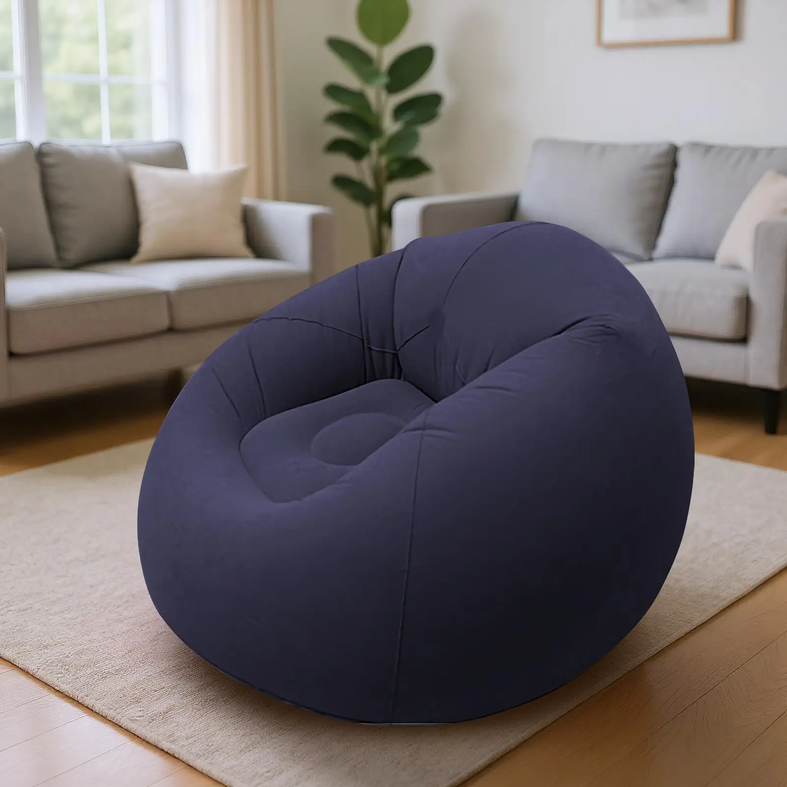 أريكة استرخاء قابلة للنفخ قابلة للطي المحمولة البلاستيكية كرسي هوائي قابل للنفخ لغرفة المعيشة التخييم في الهواء الطلق كرسي صالة الشاطئ مريحة