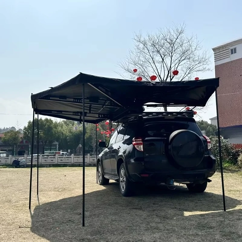 

280G Canvas Fabric 270 Plus Degree 2.5m Radius Car Side Free Standing Awning and Wall