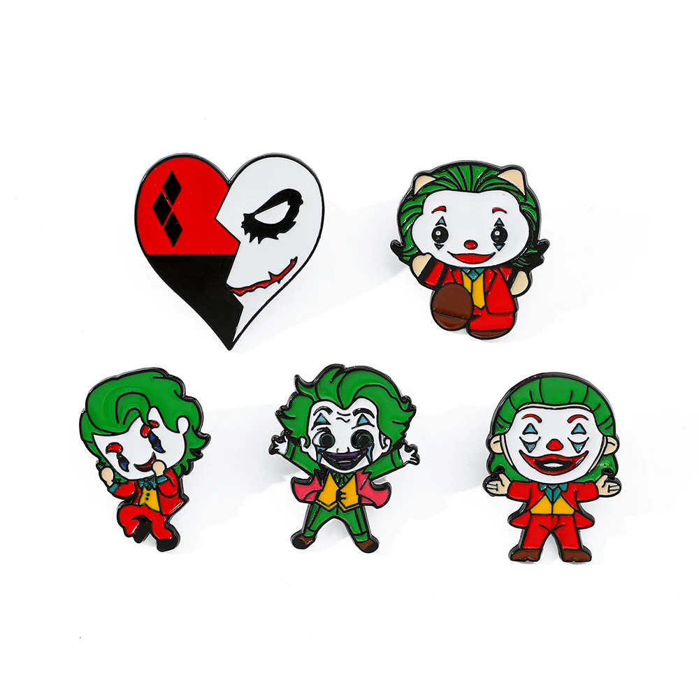 5 Pcs Creative Halloween Brooch Cartoon Men Enamel Pin Metal Badge Jewelry Clothing Backpack Accessories Festive Gifts