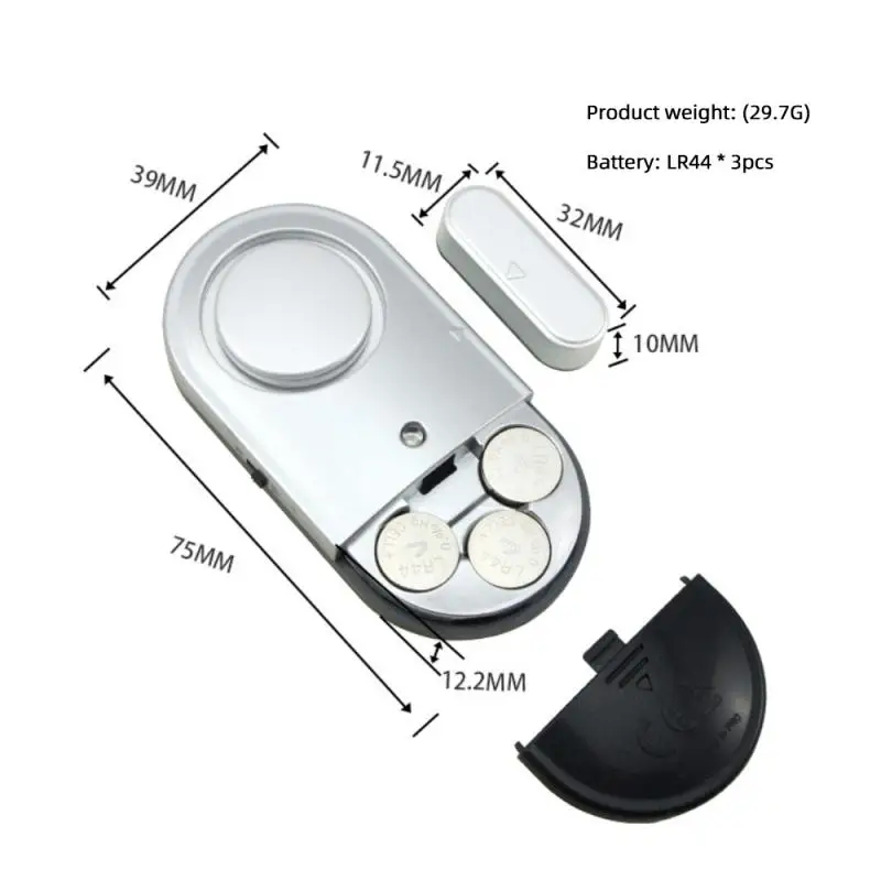 Aubess Wireless Door And Window Sensor Resistance Magnetic Sense Alarm Anti-theft Device Hotel Store Home Security Protection