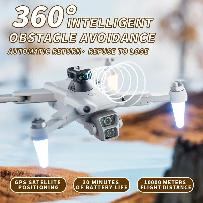 2024 New F14 GPS Mini Drone professionnel 8K Dual Camera Drones Obstacle Avoidance Screen Brushless Four Axis Dron Toy 2KM