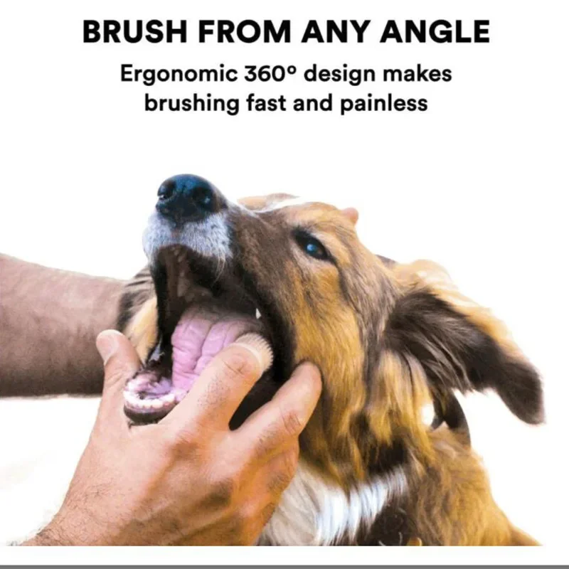 Dog Super Soft Pet Finger Toothbrush Teeth Cleaning Bad Breath Care Nontoxic Silicone Tooth Brush Tool Dog Cat Cleaning Supplies image 2