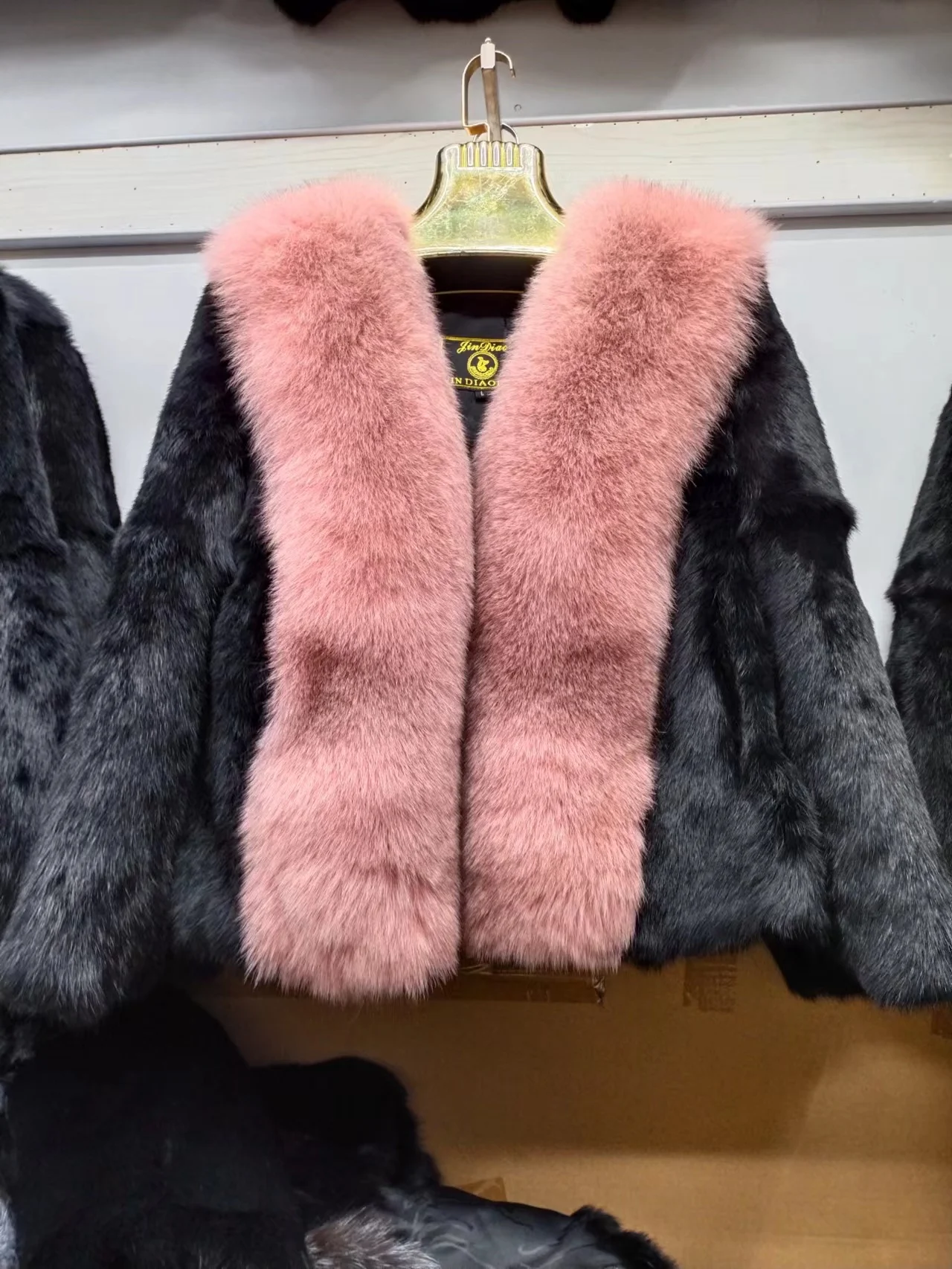 

New Winter Women Real Rabbit Fur Coat Genuine Fox Fur Jacket 100% Natural Fur Fashion Warm Streetwear Ladies Overcoat