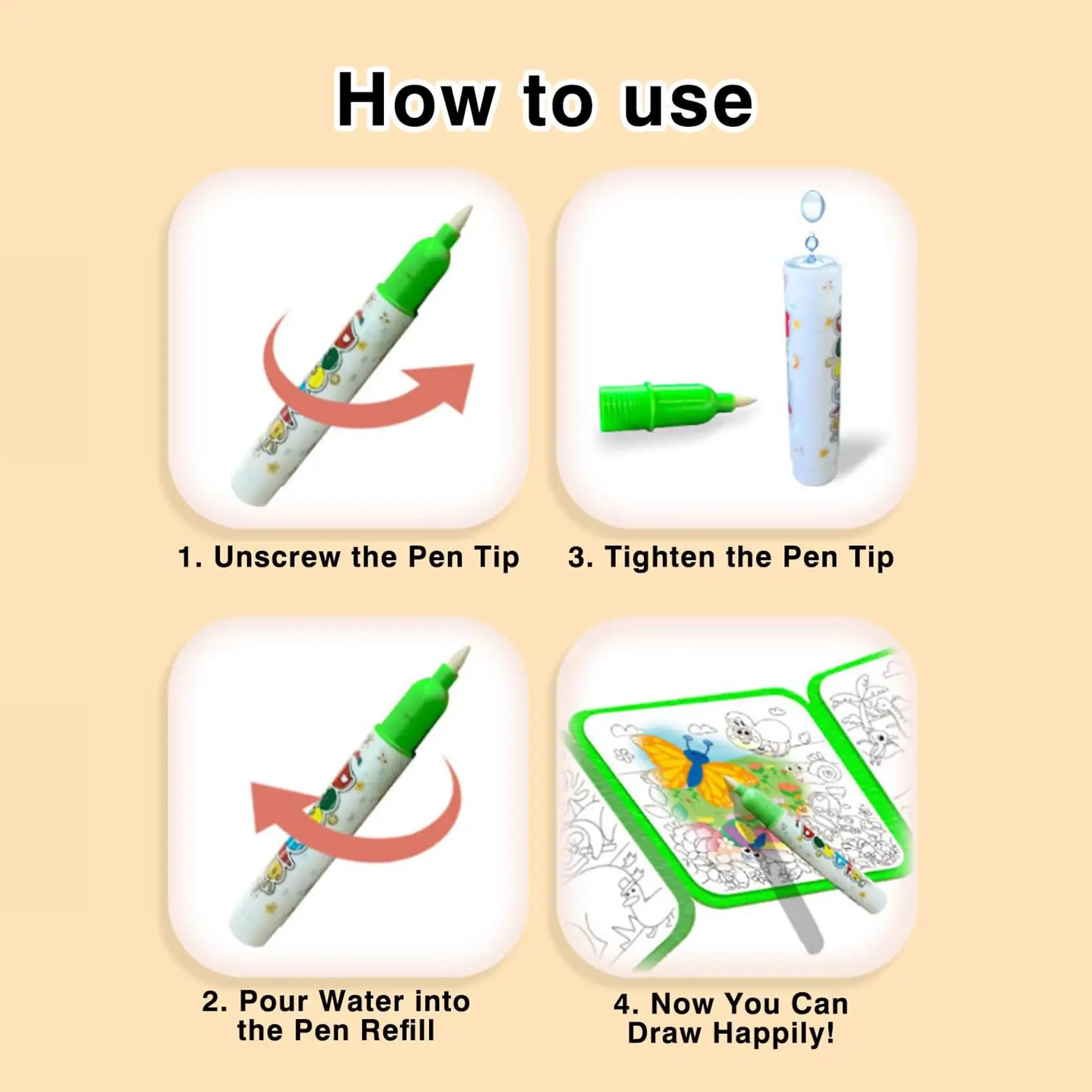 كتاب تلوين مائي جديد قابل لإعادة الاستخدام كتاب رسم مائي للأطفال لوحة خربش تعليمية لعبة فنية للسفر لنشاط سيارة الطائرة #6