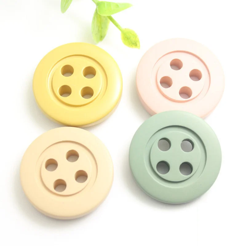 20PCS 4-Holes Buttons Coat Spot Large Four Eye Resin Button Garment Accessories 18-30mm Embellishments for Clothing Decoration